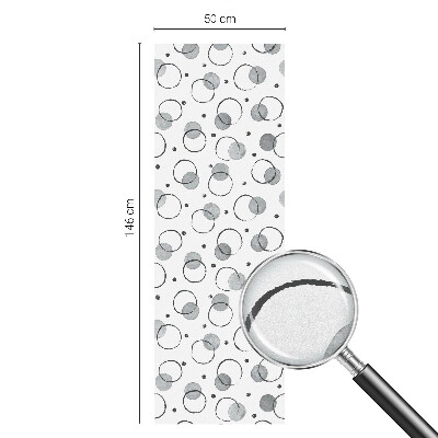 Witraż przyklejany na okno folia matowa Szare koła