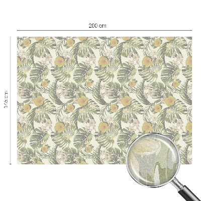 Folia mleczna na okno wzór witraż Tropikalny motyw