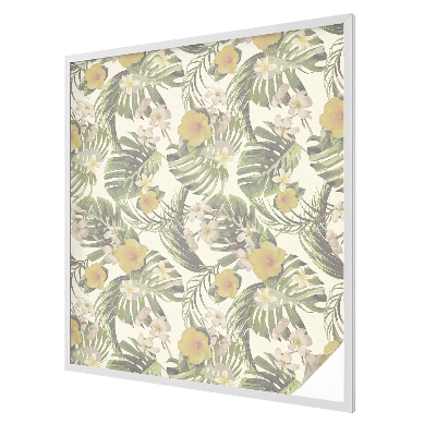 Folia mleczna na okno wzór witraż Tropikalny motyw