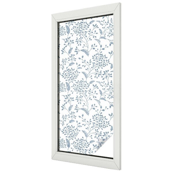 Naklejka witraż na szybę mleczna Roślinny motyw