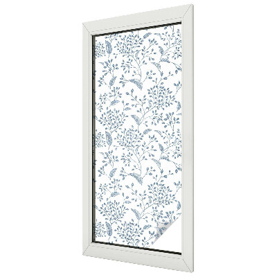 Naklejka witraż na szybę mleczna Roślinny motyw