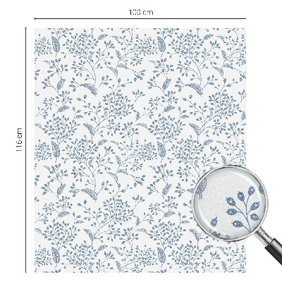 Naklejka witraż na szybę mleczna Roślinny motyw