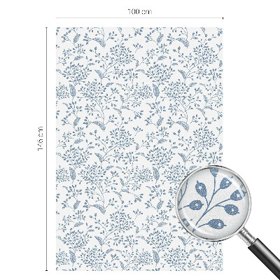 Naklejka witraż na szybę mleczna Roślinny motyw