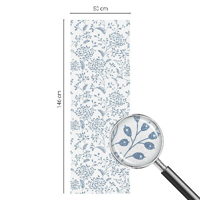 Naklejka witraż na szybę mleczna Roślinny motyw