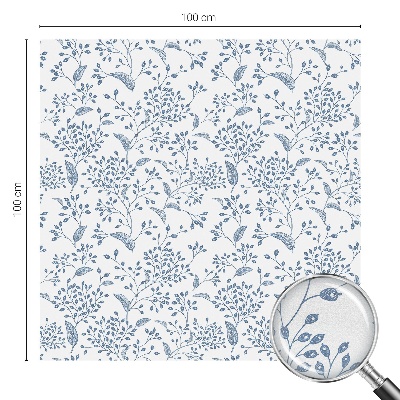 Naklejka witraż na szybę mleczna Roślinny motyw