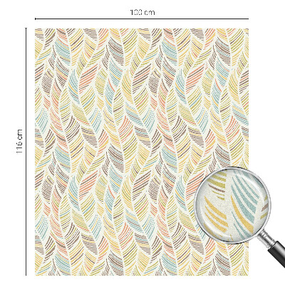 Witraż przyklejany na okno folia matowa Tęczowe pióra