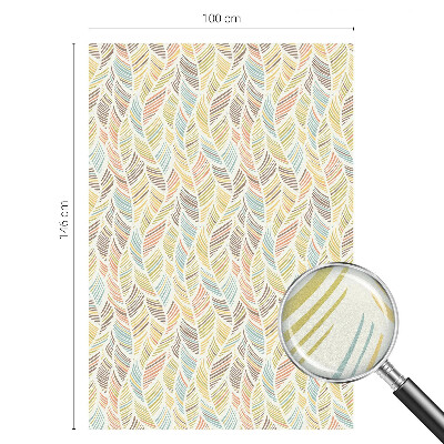 Witraż przyklejany na okno folia matowa Tęczowe pióra