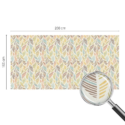 Witraż przyklejany na okno folia matowa Tęczowe pióra