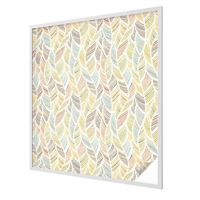 Witraż przyklejany na okno folia matowa Tęczowe pióra