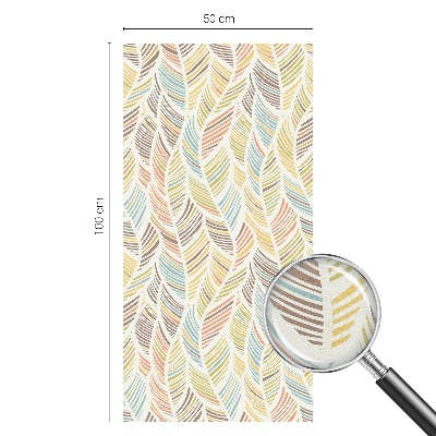 Witraż przyklejany na okno folia matowa Tęczowe pióra