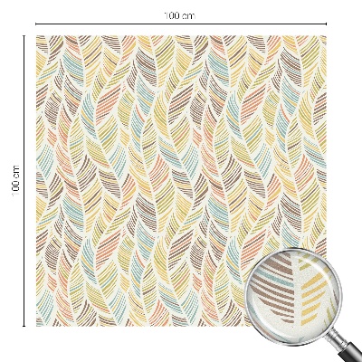 Witraż przyklejany na okno folia matowa Tęczowe pióra