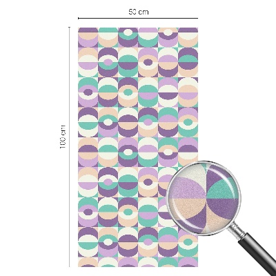 Witraż przyklejany na okno folia matowa Kolorowe wzory
