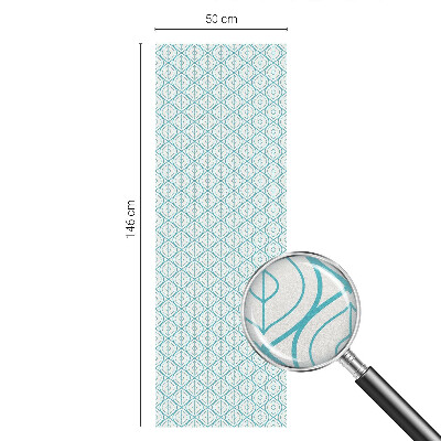 Naklejka witraż na szybę mleczna Symetria owalna