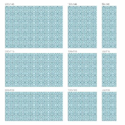 Witraż przyklejany na okno folia matowa Niebieskie ornamenty