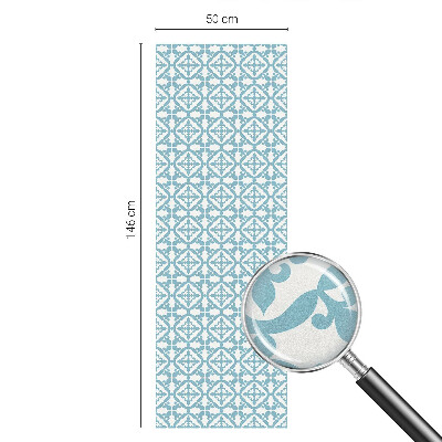 Witraż przyklejany na okno folia matowa Niebieskie ornamenty