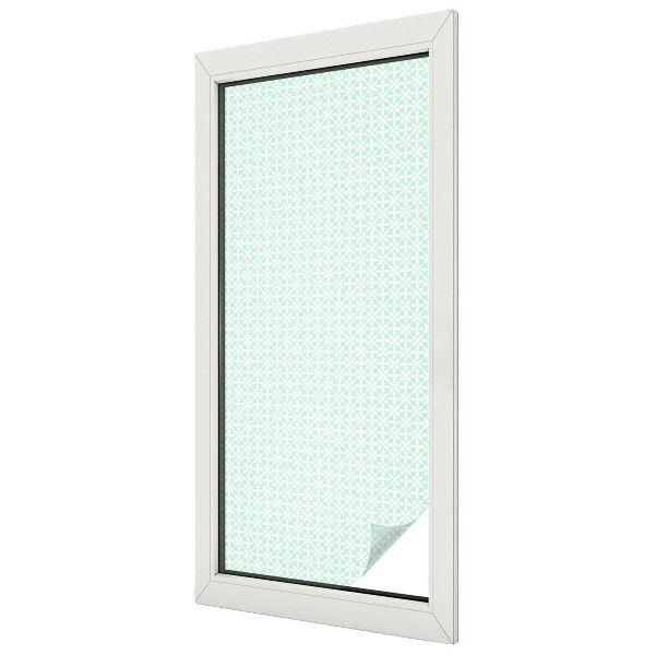 Naklejka witraż na szybę mleczna Kwiatowa symetria