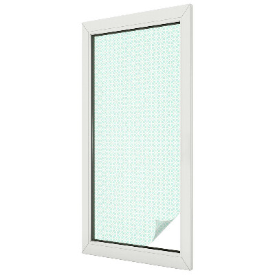 Naklejka witraż na szybę mleczna Kwiatowa symetria