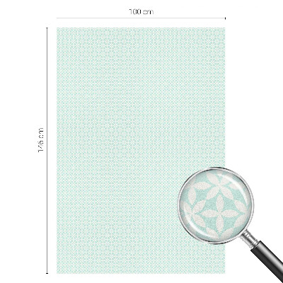 Naklejka witraż na szybę mleczna Kwiatowa symetria