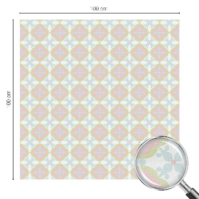 Folia mleczna na okno wzór witraż Pastelowy ornament