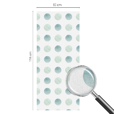 Witraż przyklejany na okno folia matowa Delikatne kręgi