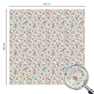 Witraż przyklejany na okno folia matowa Barwna egzotyka