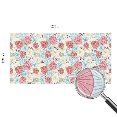 Naklejka witraż na szybę mleczna Kwiaty pastelowe