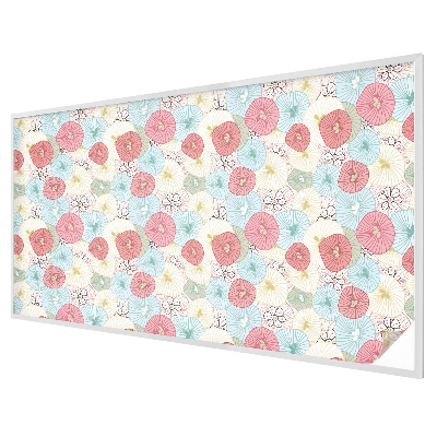 Naklejka witraż na szybę mleczna Kwiaty pastelowe