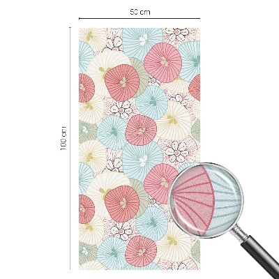 Naklejka witraż na szybę mleczna Kwiaty pastelowe