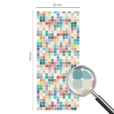 Folia okienna dekoracyjna witraż Kolorowe kwadraty
