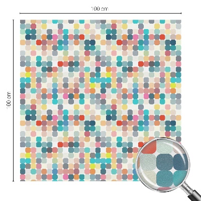 Folia okienna dekoracyjna witraż Kolorowe kwadraty