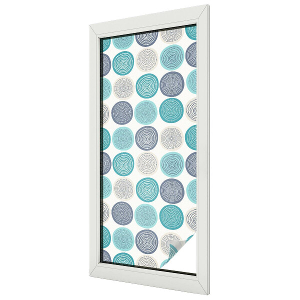 Witraż przyklejany na okno folia matowa Koła geometryczne