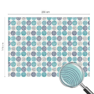 Witraż przyklejany na okno folia matowa Koła geometryczne