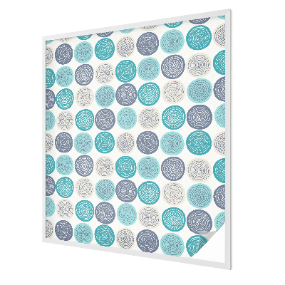 Witraż przyklejany na okno folia matowa Koła geometryczne