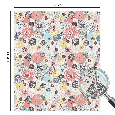 Naklejka witraż na szybę mleczna Kolorowy kwiat