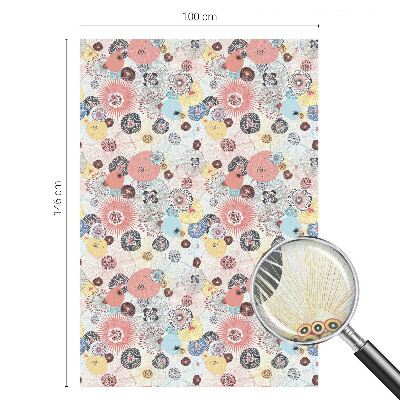 Naklejka witraż na szybę mleczna Kolorowy kwiat