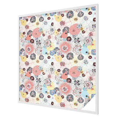 Naklejka witraż na szybę mleczna Kolorowy kwiat