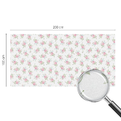 Folia mleczna na okno wzór witraż Romantyczne róże