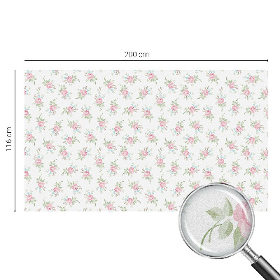 Folia mleczna na okno wzór witraż Romantyczne róże