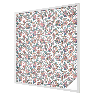 Naklejka witraż na szybę mleczna Kwiatowa elegancja