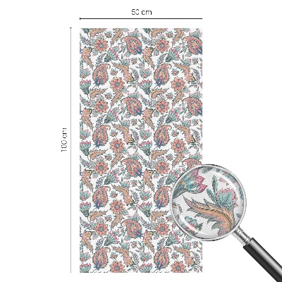 Naklejka witraż na szybę mleczna Kwiatowa elegancja