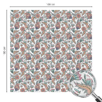 Naklejka witraż na szybę mleczna Kwiatowa elegancja