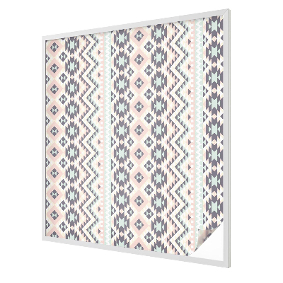 Witraż przyklejany na okno folia matowa Pastelowa geometria