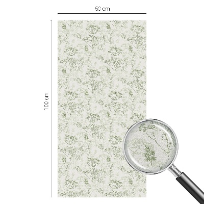 Witraż przyklejany na okno folia matowa Botaniczny wzór