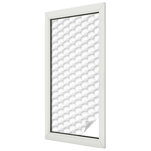 Witraż przyklejany na okno folia matowa Trójwymiarowa siatka