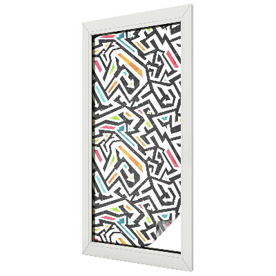 Folia mleczna na okno wzór witraż Abstrakcyjna geometria