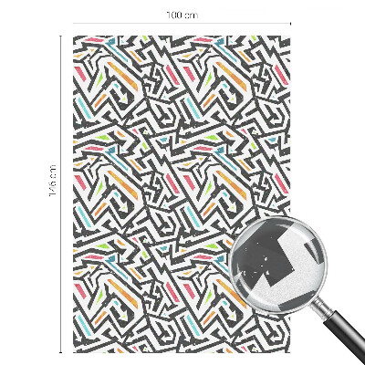 Folia mleczna na okno wzór witraż Abstrakcyjna geometria