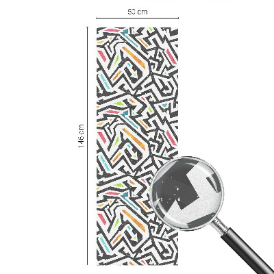 Folia mleczna na okno wzór witraż Abstrakcyjna geometria