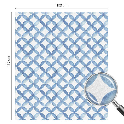 Witraż przyklejany na okno folia matowa Geometryczne kwiaty