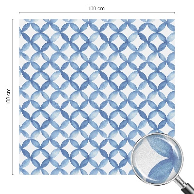 Witraż przyklejany na okno folia matowa Geometryczne kwiaty