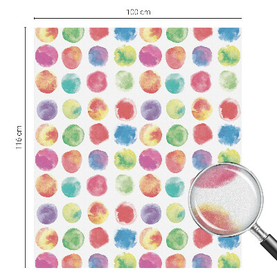 Witraż przyklejany na okno folia matowa Kolorowe kółka